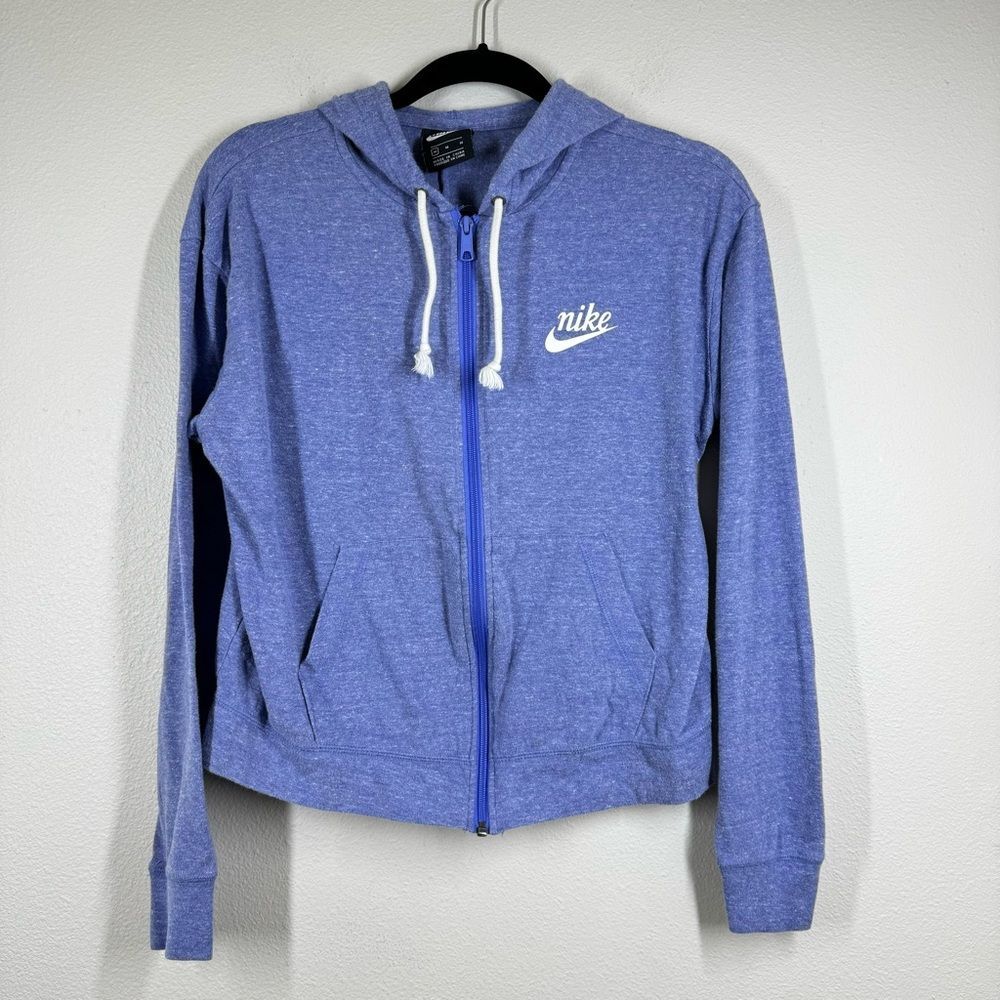 Nike Gym Vintage Full Zip Hoodie Sweatshirt Purple Women's Medium CJ1694-500